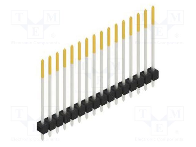 Connector: pin strips; pin header; male; PIN: 16; 2.54mm; THT; 1x16