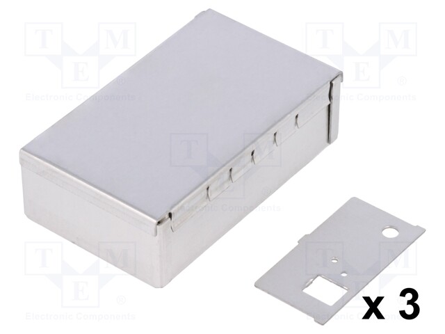 Enclosure: shielding; X: 50mm; Y: 83mm; Z: 26mm; steel