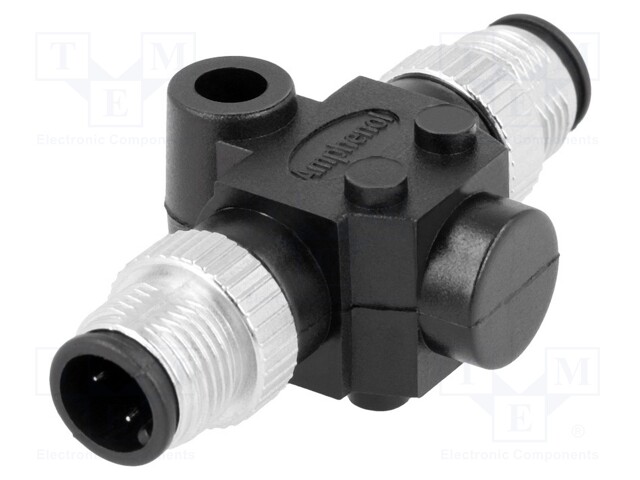 Coupler; M12 male x2; A code-DeviceNet / CANopen; PIN: 4; IP67