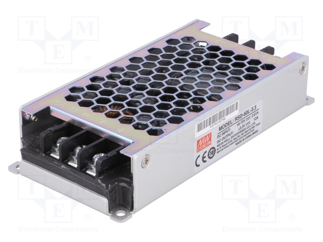 Converter: DC/DC; 39.6W; Uin: 18÷72V; Uout: 3.3VDC; Iout: 12A; 0.29kg
