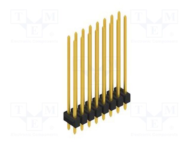 Connector: pin strips; pin header; male; PIN: 16; 2.54mm; THT; 2x8
