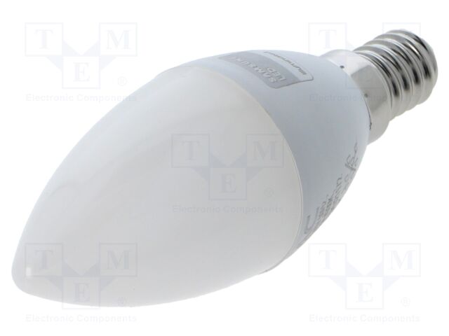 LED lamp; neutral white; E14; 220/240VAC; 470lm; P: 4.5W; 180°