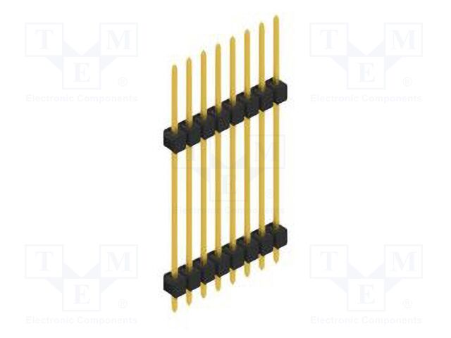 Connector: pin strips; pin header; male; PIN: 8; 2.54mm; THT; 1x8