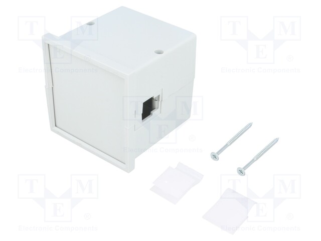 Enclosure: panel; X: 72mm; Y: 72mm; Z: 73mm; ABS; grey; screwed