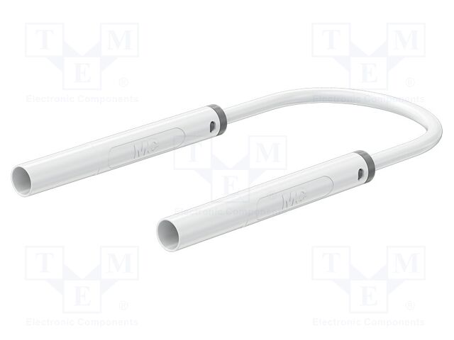 Test lead; 32A; insulated; Urated: 1kV; Len: 1m; white