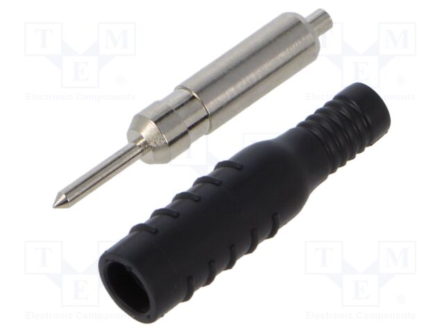 Test probe; 5A; 3kV; black; Overall len: 50.8mm; Ø: 1mm; Ø: 2mm