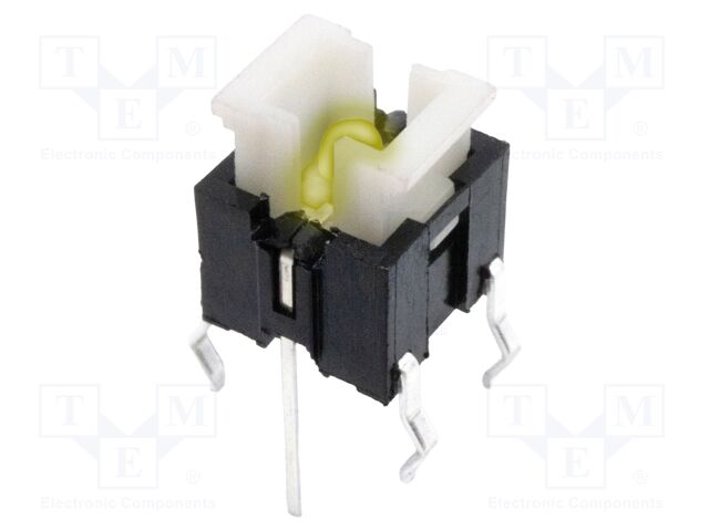 Microswitch TACT; SPST-NO; Pos: 2; 0.05A/12VDC; THT; LED; yellow