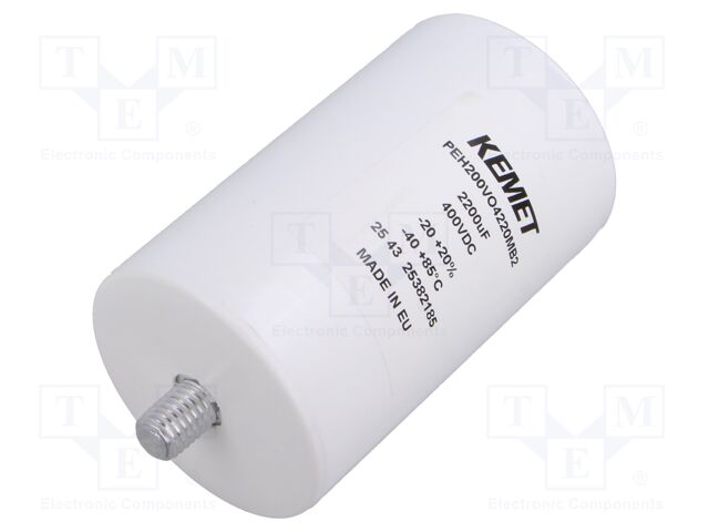 Capacitor: electrolytic; 2200uF; 400VDC; Ø66.6x106mm; ±20%; 15000h