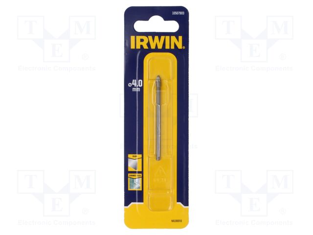 Drill bit; Ø: 4mm; for tile,for glass,porcelain