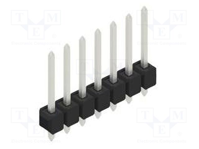 Connector: pin strips; pin header; male; PIN: 7; 2.54mm; THT; 1x7