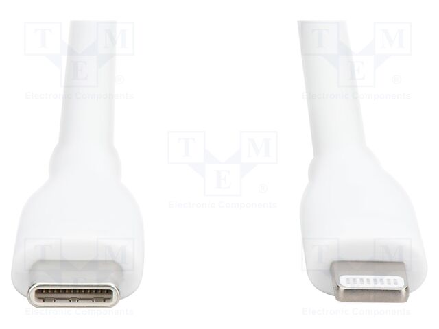 Cable; USB 2.0; Apple Lightning plug,USB C plug; nickel plated