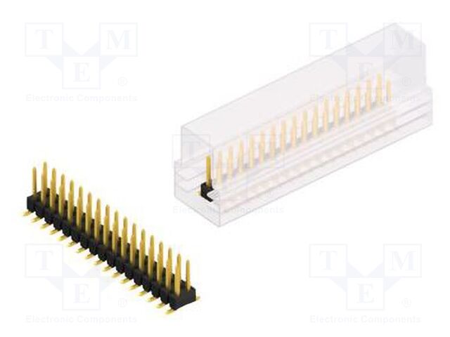 Connector: pin strips; pin header; male; PIN: 34; 2.54mm; SMT; 2x17