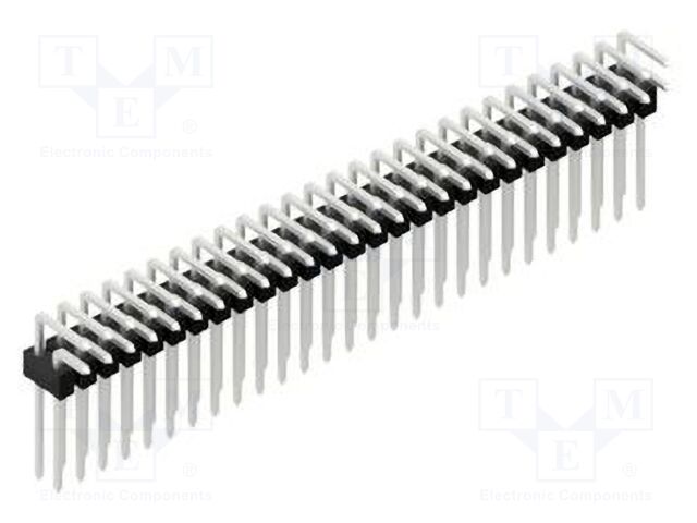 Connector: pin strips; pin header; male; PIN: 54; 2.54mm; THT; 2x27