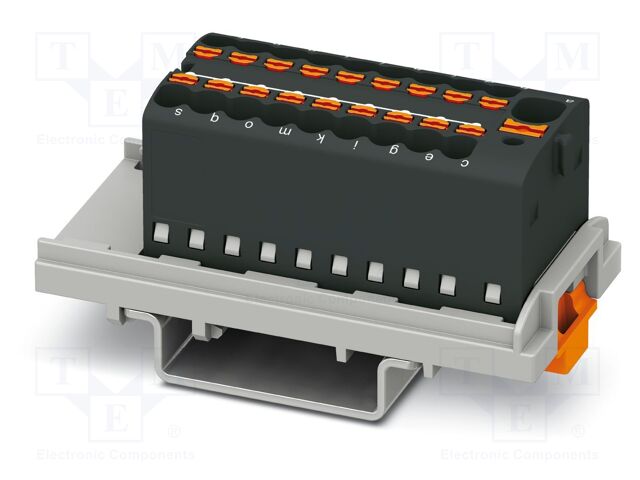 Splice terminal: rail; 17.5A; 500V; push-in; PA; 0.14÷2.5mm2