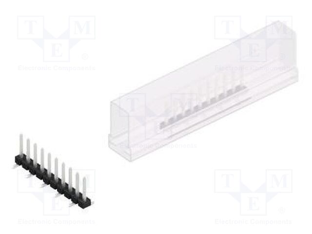 Connector: pin strips; pin header; male; PIN: 10; 2.54mm; SMT; 1x10