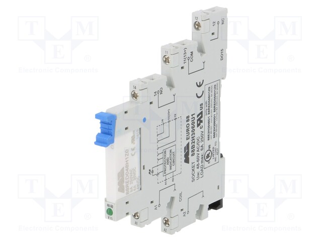 Relay: interface; SPDT; Ucoil: 48VDC; 6A; 6A/250VAC; 6A/30VDC; IP20