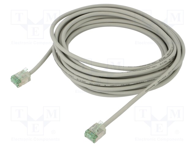 Patch cord; U/FTP; Cat 8.1; stranded; Cu; LSZH; grey; 5m; 32AWG