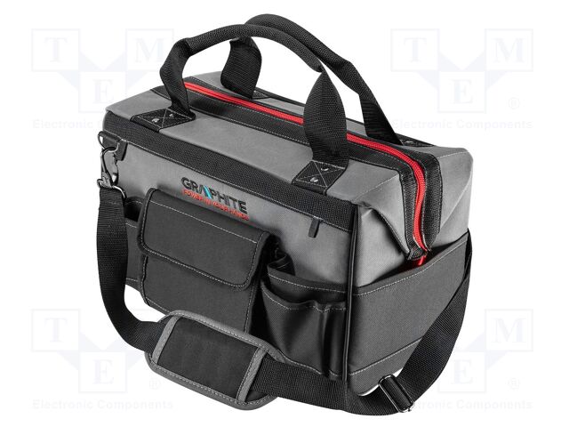 Bag; tool case; black-grey; polyester; Energy+; 410x210x240mm
