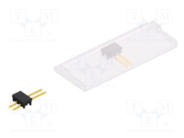 Connector: pin strips; pin header; male; PIN: 2; 2.54mm; SMT; 1x2
