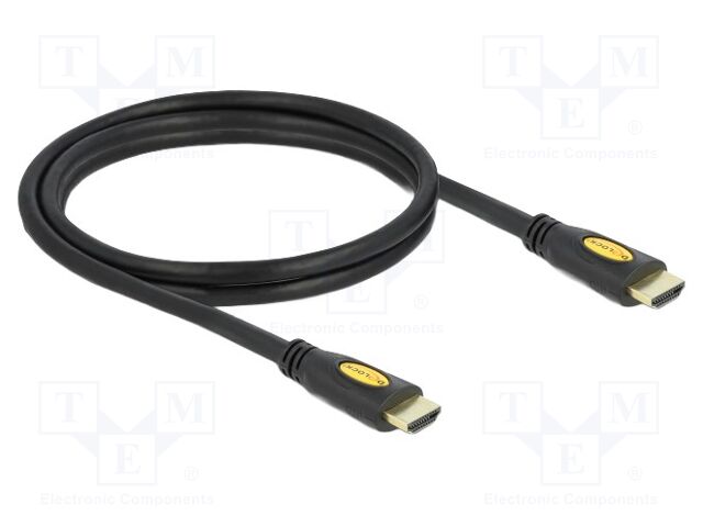 Cable; HDMI 1.4,High Speed + Ethernet; Len: 1.5m; black; 28AWG