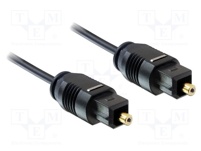Cable; Toslink plug,both sides; 1m; Plating: gold-plated; black