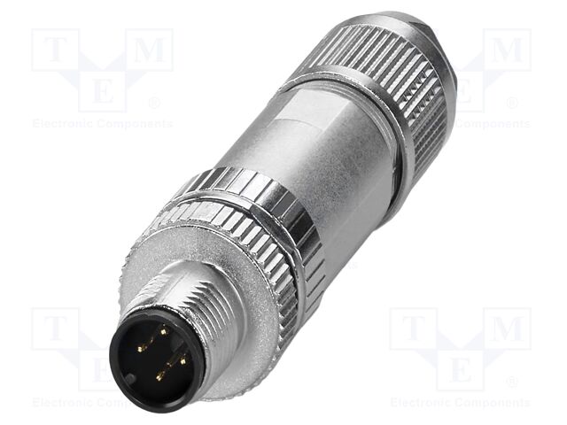 Connector: M12; plug; PIN: 4; 48V; straight; IP65; push-lock; A code