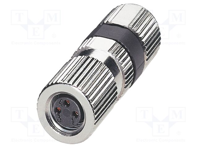 Connector: M8; PIN: 3; 4A; 48V; IP68; straight; unshielded; plug