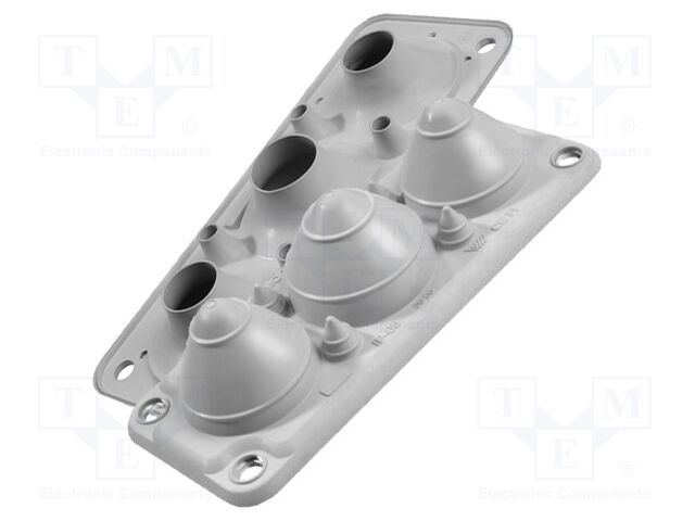 Multigate grommet; black; Holes no: 7; -40÷100°C; UL94V-0; IP67