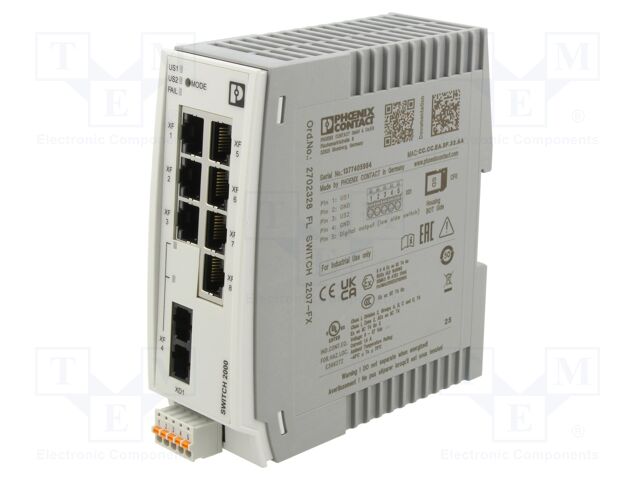 Automation module: switch Ethernet; unmanaged; 9÷57VDC; IP20