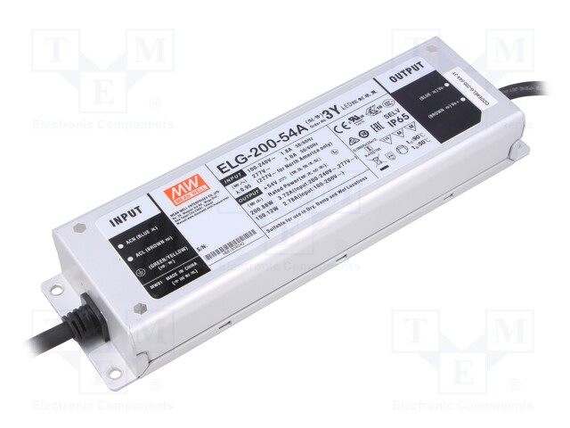 Power supply: switched-mode; LED; 200.88W; 54VDC; 50÷57VDC; IP65