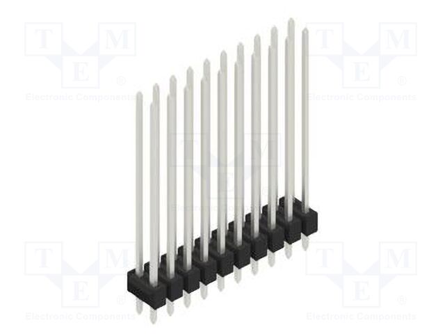 Connector: pin strips; pin header; male; PIN: 20; 2.54mm; THT; 2x10