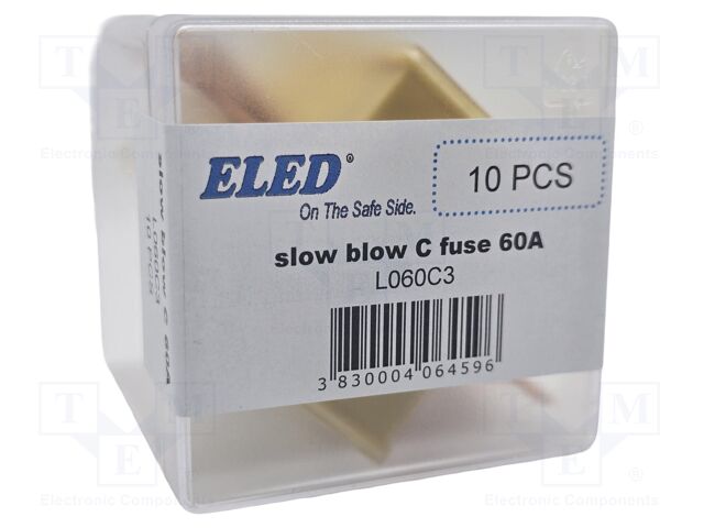 Fuse: fuse; 60A; 32VDC; automotive; 62mm; 62x15.2x22.2mm