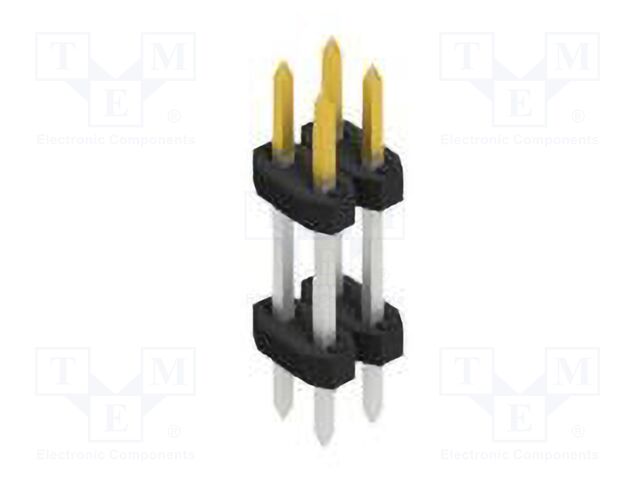 Connector: pin strips; pin header; male; PIN: 4; 2mm; THT; 2x2; 100V