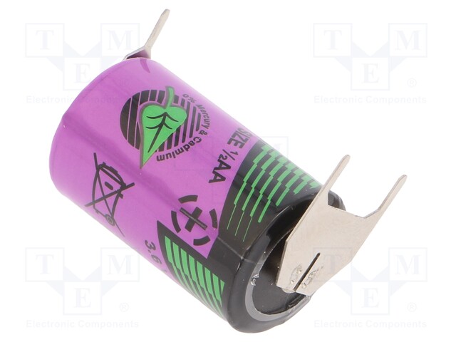 Battery: lithium (LTC); 3.6V; 1/2AA; Ø14.7x25.2mm; 900mAh