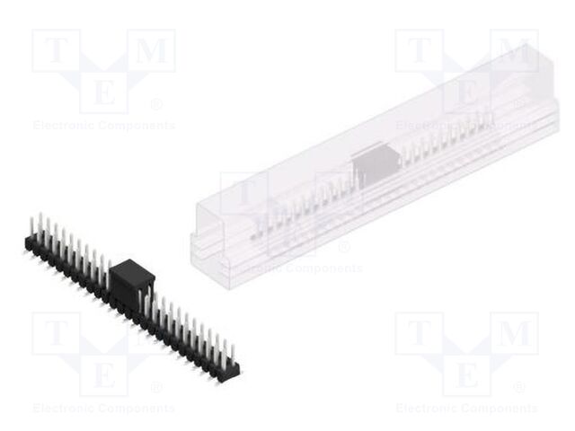 Connector: pin strips; pin header; male; PIN: 52; 2.54mm; SMT; 2x26