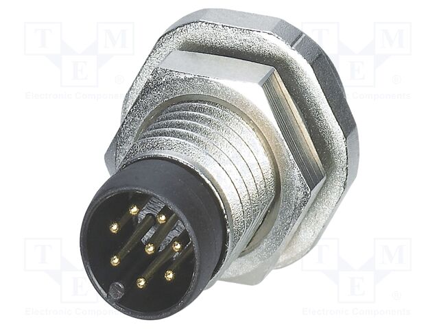 Connector: M8; male; PIN: 8; 1.5A; 30V; IP67; straight; unshielded