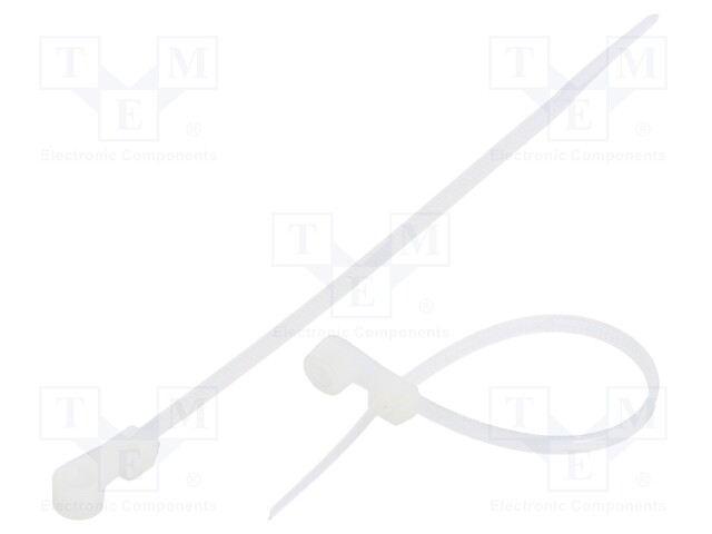 Cable tie; with a hole for screw mounting; L: 112mm; W: 2.5mm
