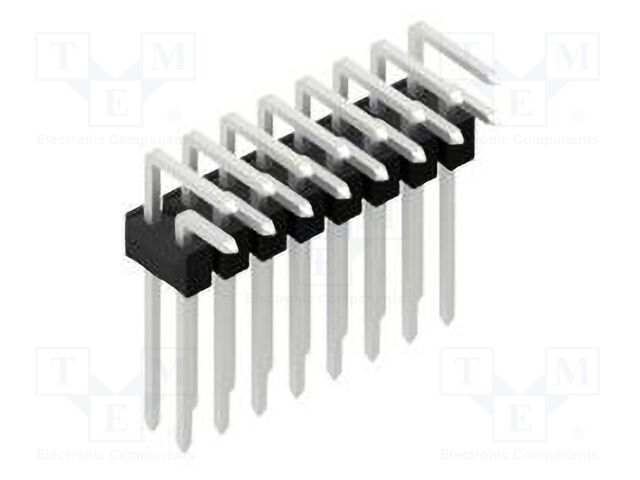 Connector: pin strips; pin header; male; PIN: 16; 2.54mm; THT; 2x8