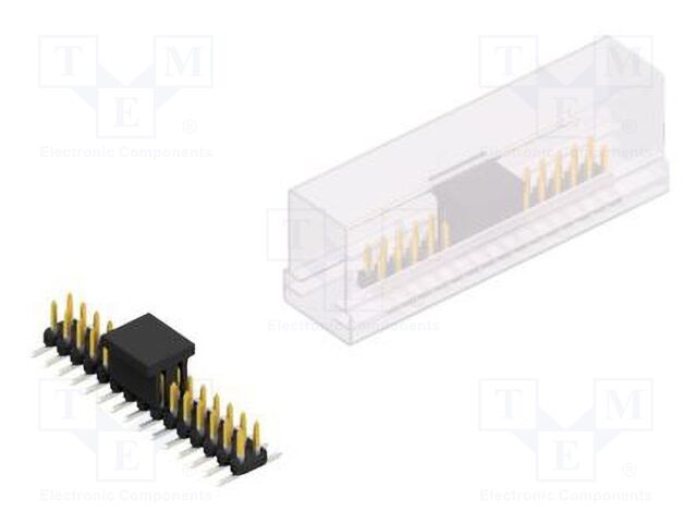 Connector: pin strips; pin header; male; PIN: 30; 2mm; SMT; 2x15