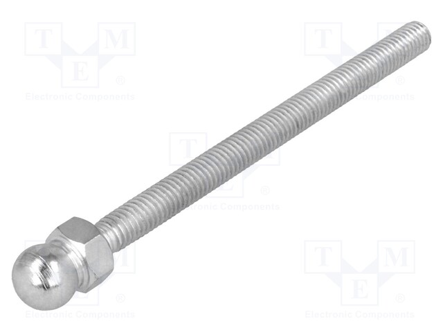Pin; M6; Plunger mat: steel; Ø: 10mm; Plating: zinc; Thread len: 80mm