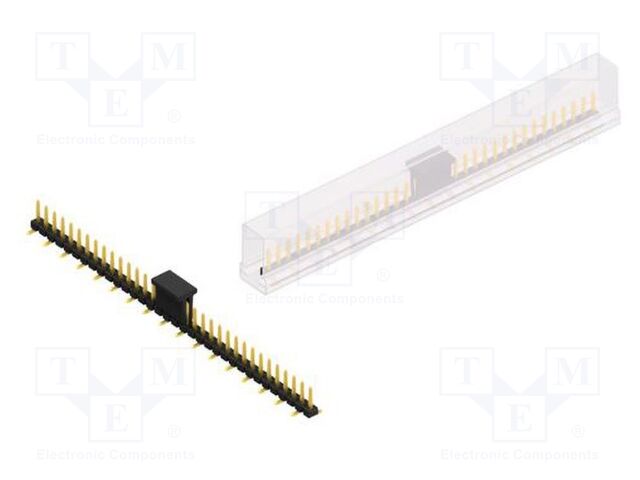 Connector: pin strips; pin header; male; PIN: 34; 2.54mm; SMT; 1x34