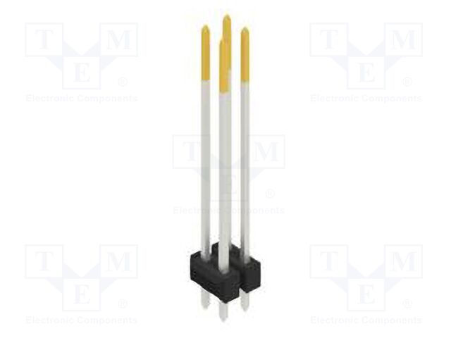 Connector: pin strips; pin header; male; PIN: 4; 2.54mm; THT; 2x2
