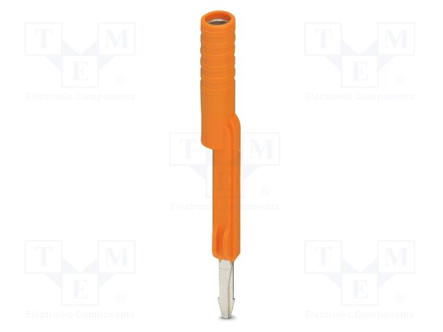 Test socket; PA; L: 51.5mm; ways: 1; W: 5.8mm; H: 5.8mm; Body: orange