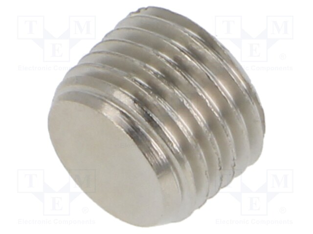 Accessories: screw plug; R 1/4" external; nickel plated brass