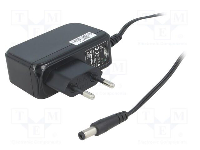 Power supply: switched-mode; 9VDC; 2A; Out: 5,5/2,1; 18W; Plug: EU