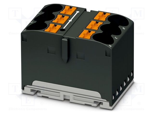 Splice terminal: rail; 57A; 450V; push-in; PA; L: 25.1mm; 0.5÷16mm2