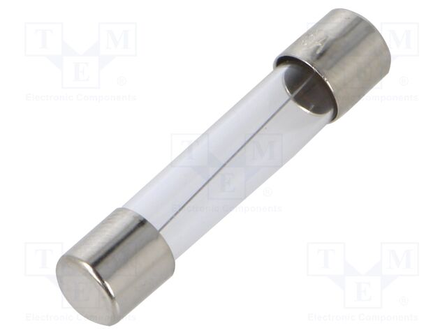 Fuse: fuse; quick blow; 5A; 250VAC; cylindrical,glass; 6.3x32mm
