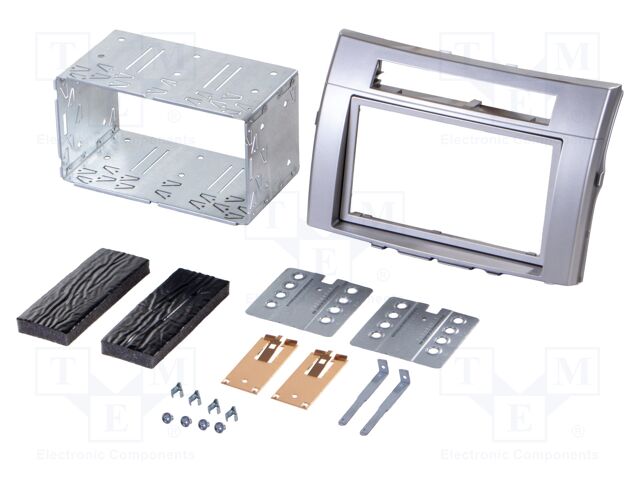 Radio frame; Toyota; 2 DIN; silver