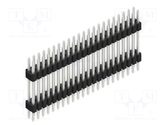 Connector: pin strips; pin header; male; PIN: 44; 1.27mm; THT; 2x22