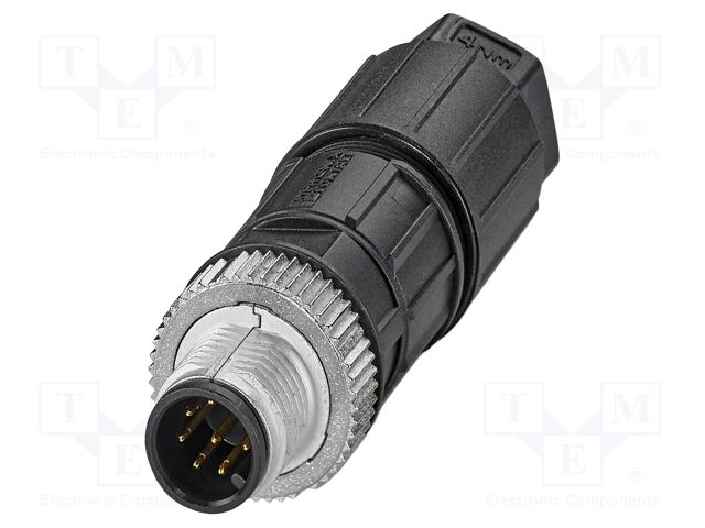 Connector: M12; plug; PIN: 8; 30V; straight; IP65; IDC; Contacts: CuSn